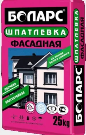 Фасадна шпаклівка для зовнішніх робіт по бетону, фінішна (зовнішніх) Фасадна шпаклівка для зовнішніх робіт по бетону, фінішна