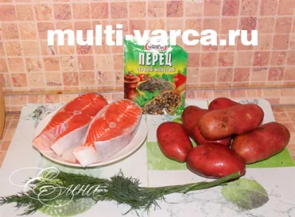 Форель з картоплею на пару в мультиварці (мультиварці) Форель з картоплею на пару в мультиварці