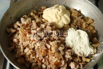 Грибний жульєн зі смаженою куркою і майонезом, рецепт з фото, всі страви (жульєн смаженою куркою) Грибний жульєн зі смаженою куркою і майонезом, рецепт з фото, всі страви