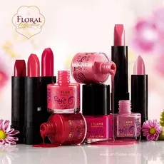 Губна помада і лак для нігтів вальс квітів floral collection Оріфлейм (текстура) Губна помада і лак для нігтів вальс квітів floral collection Оріфлейм