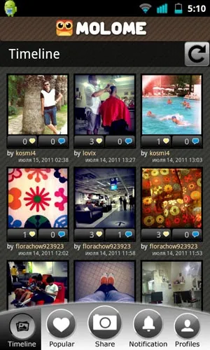 Instagram vs molome