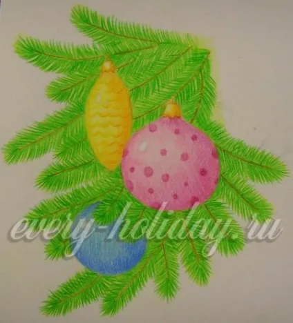 Як намалювати ялинкові іграшки (як намалювати) Як намалювати ялинкові іграшки