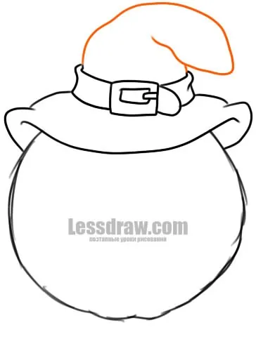 Як намалювати гарбуз в капелюсі на Хеллоуїн, lessdraw (капелюсі) Як намалювати гарбуз в капелюсі на Хеллоуїн, lessdraw