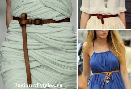 Як носити вузький ремінець, злиття стилів