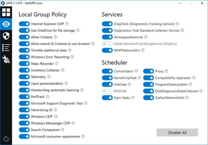 Як відключити стеження windows 10 (стеження) Як відключити стеження windows 10