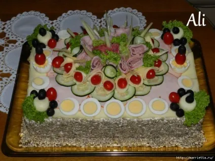 Як зробити троянди з ковбаси і шинки море закусочних тортів (зробити) Як зробити троянди з ковбаси і шинки море закусочних тортів