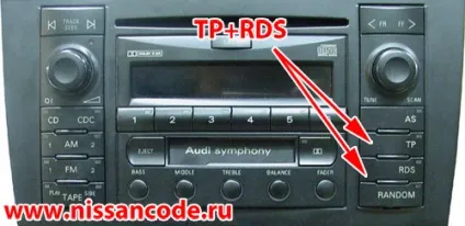 Як вводити код магнітоли audi (екрані з'явиться напис) Як вводити код магнітоли audi