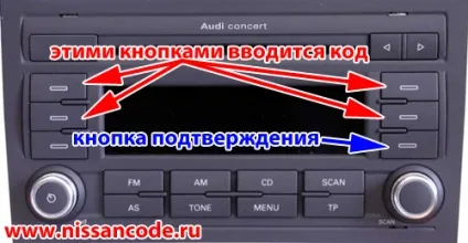 Як вводити код магнітоли audi (як ввести код магнітоли ауді?) Як вводити код магнітоли audi