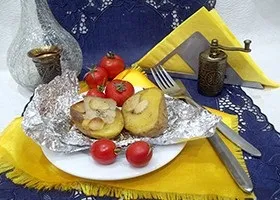 Картопляний шашлик з салом рецепт в духовці (рецепт) Картопляний шашлик з салом рецепт в духовці