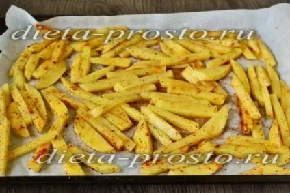 Картопля фрі в духовці з білком, дієтичний рецепт