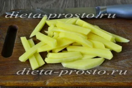 Картопля фрі в духовці з білком, дієтичний рецепт