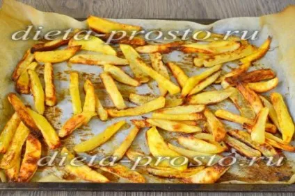 Картопля фрі в духовці з білком, дієтичний рецепт