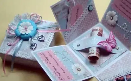 Коробочка з сюрпризом скрапбукінг майстер клас (картон) Коробочка з сюрпризом скрапбукінг майстер клас