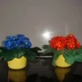 Фіалки з холодного фарфору 2