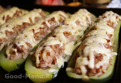 Фаршировані кабачки в духовці - рецепт з покроковими фото