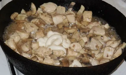 Курка тушкована з грибами або як приготувати рагу з курки - покроковий рецепт з фото (рагу) Курка тушкована з грибами або як приготувати рагу з курки - покроковий рецепт з фото