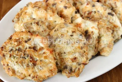 Курячі котлети з грибами, як приготувати на (котлети) Курячі котлети з грибами, як приготувати на