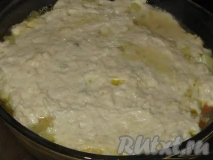Курка з овочами під сирно-вершковим соусом - рецепт з фото