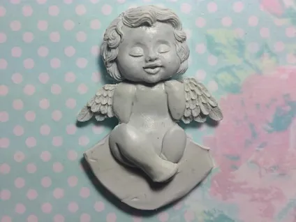 Ліпимо милого хлопчика-ангела - ярмарок майстрів - ручна робота, handmade (брошка) Ліпимо милого хлопчика-ангела - ярмарок майстрів - ручна робота, handmade
