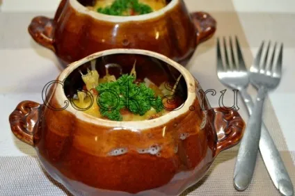 Макарони з м'ясом в горщику - покроковий рецепт з фото, різне (макарони з м'ясом в горщику рецепт) Макарони з м'ясом в горщику - покроковий рецепт з фото, різний