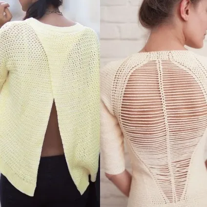Кращі моделі красивих кофт з відкритою спиною на фото (фото) Кращі моделі красивих кофт з відкритою спиною на фото