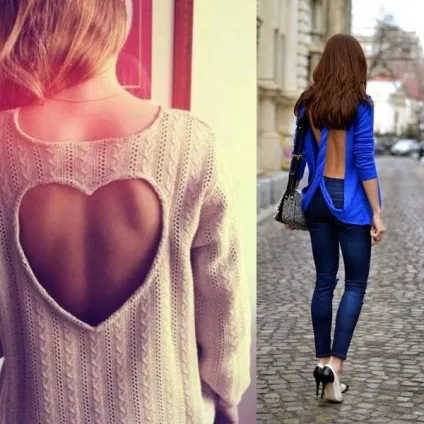 Кращі моделі красивих кофт з відкритою спиною на фото (спиною) Кращі моделі красивих кофт з відкритою спиною на фото