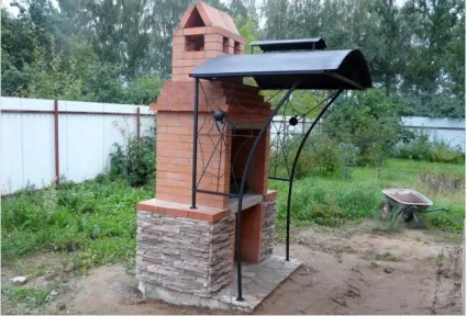 Мангал з дахом своїми руками, креслення і фото