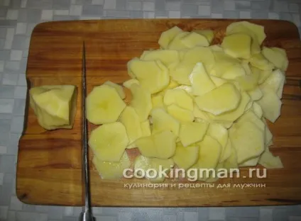 М'ясо смажене з картоплею і овочами - кулінарія для чоловіків (м'яса смаженого картоплею) М'ясо смажене з картоплею і овочами - кулінарія для чоловіків