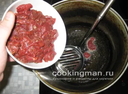 М'ясо смажене з картоплею і овочами - кулінарія для чоловіків (смажена картопля з м'ясом) М'ясо смажене з картоплею і овочами - кулінарія для чоловіків