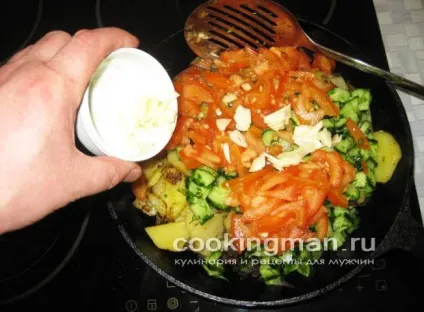 М'ясо смажене з картоплею і овочами - кулінарія для чоловіків (яловичина смажена з картоплею) М'ясо смажене з картоплею і овочами - кулінарія для чоловіків