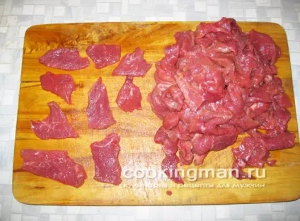 М'ясо смажене з картоплею і овочами - кулінарія для чоловіків (овочами) М'ясо смажене з картоплею і овочами - кулінарія для чоловіків