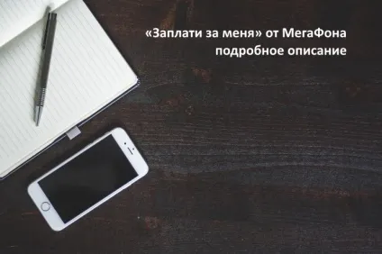 Опція мегафон «заплати за мене» докладний опис (опція) Опція мегафон «заплати за мене» докладний опис