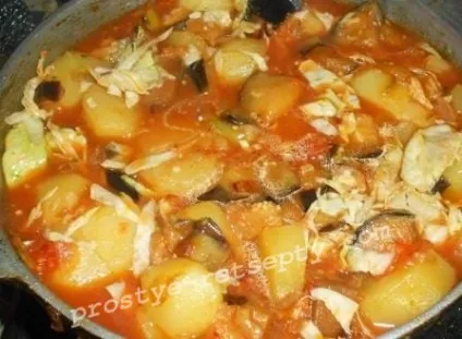 Овочеве рагу з баклажанами і картоплею рецепт з фото (рецепт) Овочеве рагу з баклажанами і картоплею рецепт з фото
