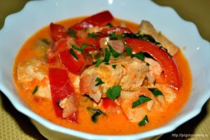Папрікаш по-угорськи з курки (курки) Папрікаш по-угорськи з курки