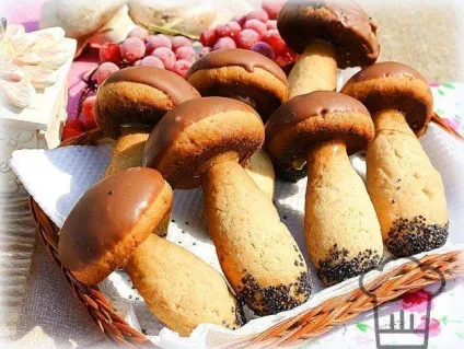 Печиво грибочки - з пісочного тіста без начинки рецепт приготування з фото