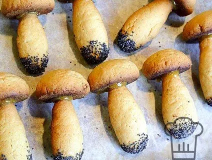 Печиво грибочки - з пісочного тіста без начинки рецепт приготування з фото