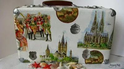 Реставрація і декупаж старий чемодан (старого) Реставрація і декупаж старий чемодан