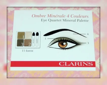 Clarins чотирьохкольорові мінеральні тіні для повік ombre min - rale 4 couleurs, №11 forest (rale) Clarins чотирьохкольорові мінеральні тіні для повік ombre min - rale 4 couleurs, №11 forest