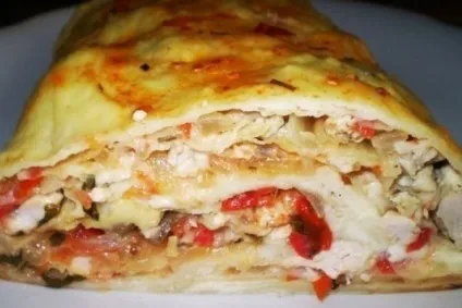 Рецепти рулетів з лаваша з печерицями, сиром, куркою, яйцями та іншими інгредієнтами (куркою) Рецепти рулетів з лаваша з печерицями, сиром, куркою, яйцями та іншими інгредієнтами