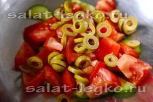 Салат з квасолі з помідорами і огірками (рецепт) Салат з квасолі з помідорами і огірками