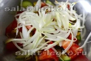 Салат з квасолі з помідорами і огірками (квасолі) Салат з квасолі з помідорами і огірками