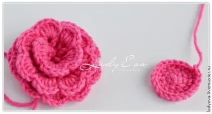 Розочка гачком - ярмарок майстрів - ручна робота, handmade