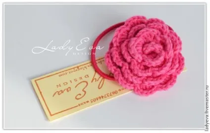 Розочка гачком - ярмарок майстрів - ручна робота, handmade