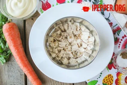 Салат «ніжність» з куркою - покроковий рецепт з фото (салат) Салат «ніжність» з куркою - покроковий рецепт з фото