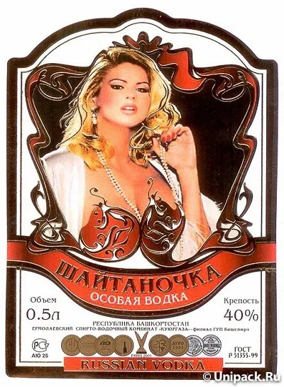 Найдивніші горілчані етикетки (етикеток російської горілки) Найдивніші горілчані етикетки