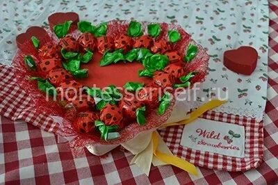 Серце з цукерок своїми руками
