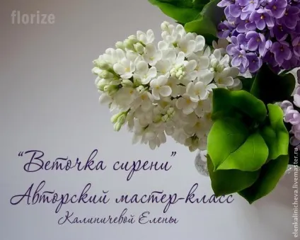 Бузок з холодного фарфору