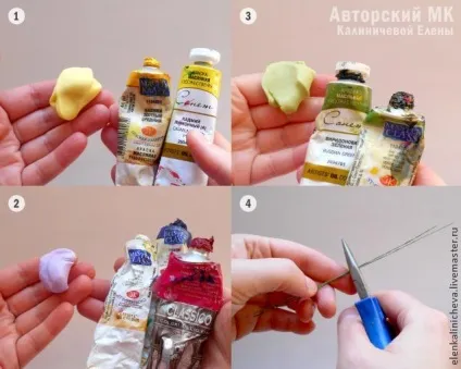 Бузок з холодного фарфору