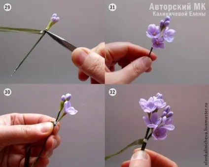 Бузок з холодного фарфору