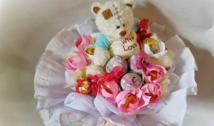 Весільний букет з іграшок м'яких для нареченої на весіллі (весільний) Весільний букет з іграшок м'яких для нареченої на весіллі